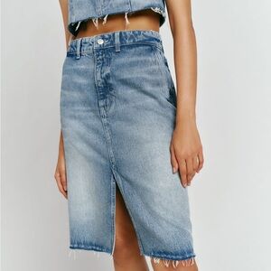 REFORMATION denim midi skirt